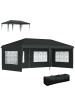 Outsunny Faltpavillon,585L x 295B x 270H cm,Schwarz