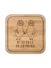 Mr. & Mrs. Panda Bierdeckel Faultier Pärchen mit Spruch in Transparent