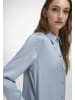 WALL London Long-Bluse mit Seitenahttaschen in taubenblau