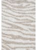 Faera Schal Zebramuster Dreiecksform Spitze Enden in Beige