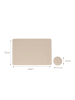 relaxdays 6-tlg. Platzdeckchen Set mit Untersetzern in Grau/ Beige