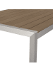 Beliani Gartentisch VERNIO in Braun/Silber - (W) 90 x (H) 76 x (L) 180 cm