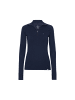 DANISH ENDURANCE Langarmshirt Merino Halfzip in dark navy