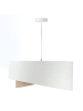 Licht-Erlebnisse Pendelleuchte Ø 50 x (T)102 cm in Weiß Beige Gold