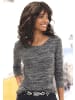 LASCANA 3/4-Arm-Shirt in anthrazit-meliert
