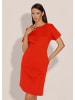 MADELEINE Jerseykleid in angesagter H-Linie in blutorange