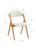 SoBuy Klappstuhl in Cremeweiß - (W) 47.5 x (H) 77 x (L) 41.5 cm