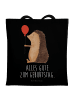 Mr. & Mrs. Panda Tragetasche Igel Luftballon mit Spruch in Schwarz