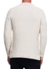 Rusty Neal Grobstrick Einfarbiger Stehkragen-Pullover in Ecru