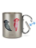 Mr. & Mrs. Panda Outdoor Tasse Axolotl Freundin ohne Spruch in Silber