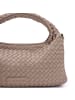 Les Visionnaires Sadie Weave Schultertasche Leder 37 cm cappuccino beige
