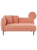 Beliani Chaiselongue CHEVANNES in Rosa/Schwarz - (W) 138 x (H) 74 x (L) 77 cm