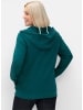 sheego Kapuzensweatjacke in petrol