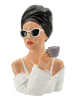 Mauro Ferretti Halbfigurige weibliche Statuette aus mehrfarbigem Kunstharz, 20 x 18,5 x 29 cm