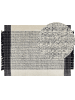 Beliani Geflochtener Teppich KETENLI in Weiß/Schwarz - (W) 160 x (H) 1.5 x (L) 230 cm