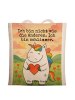 Mr. & Mrs. Panda Stofftasche Einhorn Herz Design mit Spruch in Weiß