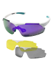 YEAZ SUNUP Set Magnet-Sport-Sonnenbrille in mattweiß