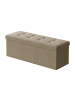SONGMICS Sitzbank Minota in Braun - (B)110 x (H)38 x (T)38 cm