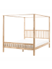 Beliani 2-tlg Himmelbett HARFLEUR in Braun