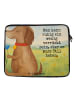 Mr. & Mrs. Panda Laptoptasche Hund Blume Design mit Spruch in Weiß