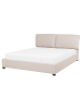 Beliani Doppelbett BELFORT in Beige/Braun - (W) 171 x (H) 100 x (L) 212 cm