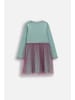 Coccodrillo Geripptes Kleid mit langen Ärmeln in bunt