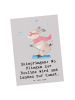 Mr. & Mrs. Panda Postkarte Skispringen Kunstflug mit Spruch in Grau Pastell