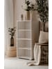 Furn.Design Regal weiß 46 x 97 cm, Standregal mit 4 variablen Fächern