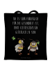 Mr. & Mrs. Panda Strandtasche Hummeln Kleeblatt mit Spruch in Schwarz