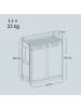 SONGMICS Wäschekorb Rocki in Rauchgrau - (B)33 x (H)78 x (T)63.2 cm