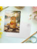 Mr. & Mrs. Panda Postkarte Otter See Pommes Design ohne Spruch in Weiß