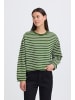 ICHI Sweatshirt IHBASMA in RIFLE GREEN STRIPE