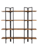 Beliani Bücherregal COMPTON in Braun/Schwarz - (W) 160 x (H) 165 x (L) 36 cm