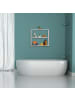 relaxdays Wandregal in Weiß - (B)60 x (H)54 x (T)15 cm
