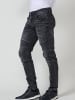 KOROSHI Biker skinny fit jeans. in SCHWARZER DENIM