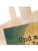 Mr. & Mrs. Panda Einkaufstasche Fledermaus Sitzen Design mit Spruch in Weiß