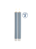 STAR Trading LED Stabkerze Flamme Stripe 2er-Set aus Wachs, blau in Blau