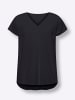 Heine Kurzarm-Bluse in schwarz