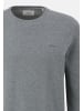 S. Oliver Pullover Basic in Hellgrau / weiß