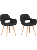 Beliani 2er-Set Esszimmerstuhl CHICAGO in Schwarz/Braun
