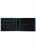 Piquadro Blue Square - Herrengeldbörse 4cc 12.5 cm in schwarz