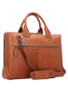 Plevier Rock Basalt Aktentasche Leder 41 cm Laptopfach cognac