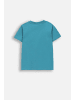Coccodrillo Baumwoll-T-Shirt mit kurzen Ärmeln in türkis