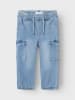 name it Baggy Cargo Jeans Hose Stretch Denim Jogger Pants NMMBEN in Blau