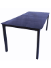 VCM  Aluminium Glas Gartentisch Balkontisch 189x90 cm in Schwarzglas