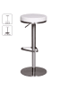 KADIMA DESIGN Barhocker WL1.294 Edelstahl höhenverstellbare Sitzhöhe 57 - 82 in Weiß