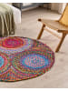 Beliani Kurzflor LADIK in Bunt/Rot - (W) 140 x (H) 1.2 x (L) 140 cm