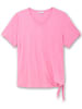 sheego T-Shirt in blumiges pink