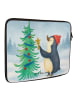 Mr. & Mrs. Panda Notebook Tasche Pinguin Weihnachtsbaum Design o... in Weiß