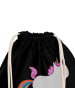 Mr. & Mrs. Panda Jutebeutel Einhorn Pupsen mit Spruch in Schwarz